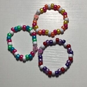 Colorful Beaded Kids Bracelets Set